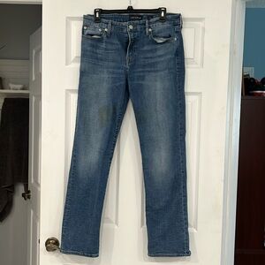 Lucky brand jeans. Size 12.  Sweet straight. Brown spot on leg.